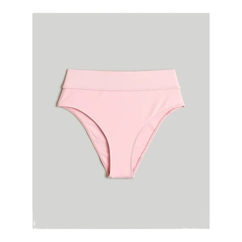 Madewell x OOKIOH Cannes High-Rise Bikini Bottom in Shell NWT